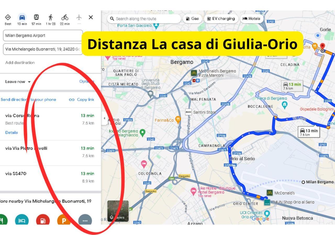 شقة Monolocale-7 Minuti Da Bergamo, 10 Minuti Milan Bergamo Airport Gorle المظهر الخارجي الصورة